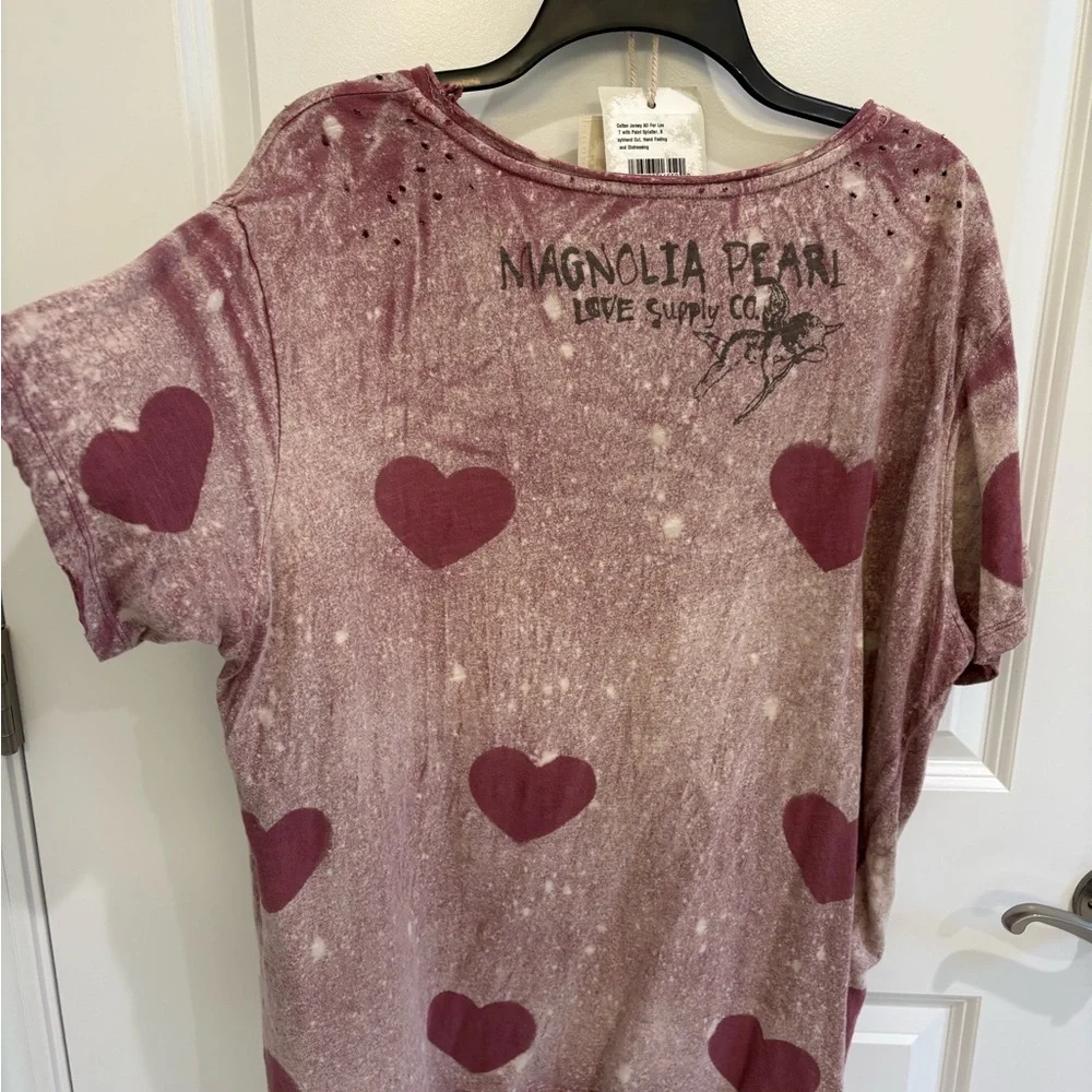 Magnolia Pearl Maroon Heart Tee - Picture 2 of 2
